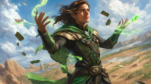 Mystical Elf Casting Spell Artwork