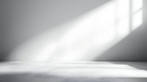 Monochrome Room with Sunlight