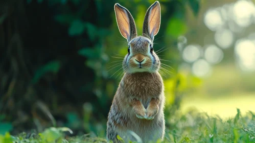 Whimsical Rabbit in Natural Habitat