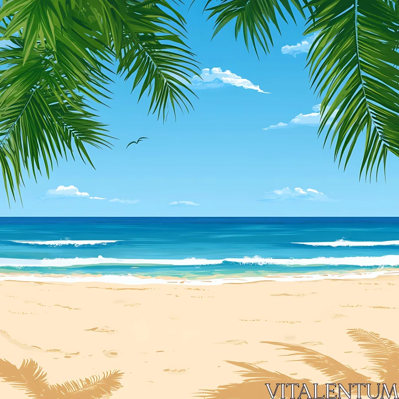 AI ART Seaside Paradise with Azure Waters