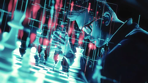 Chess Game: Neon Strategy and Intellect