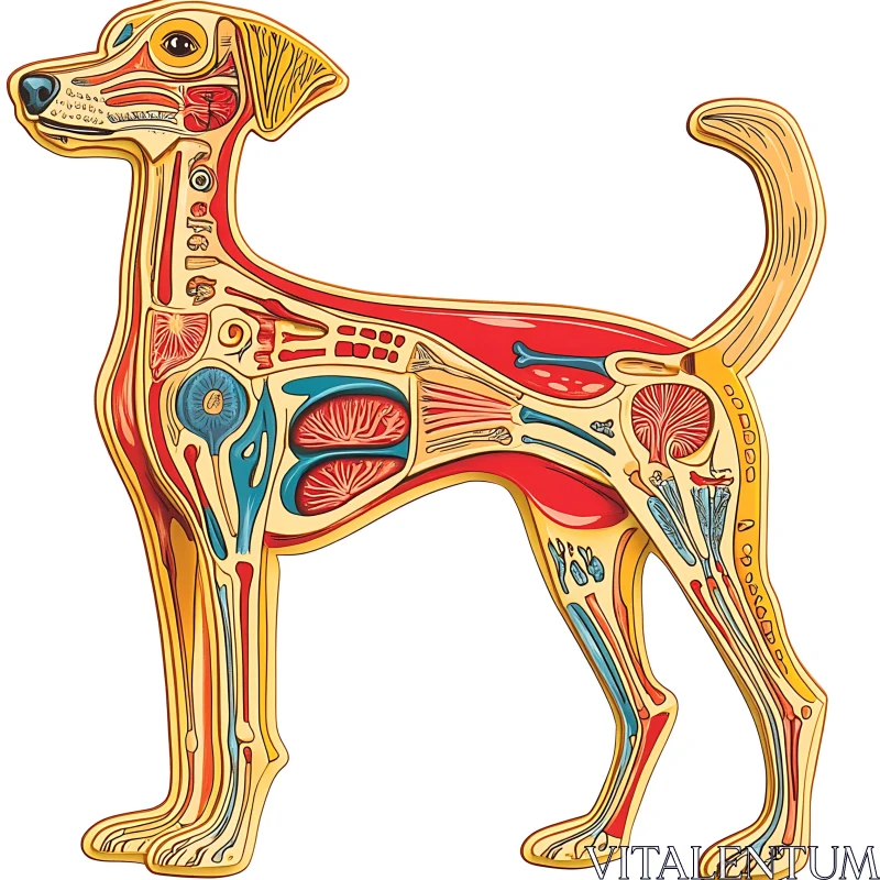 AI ART Canine Anatomy Diagram