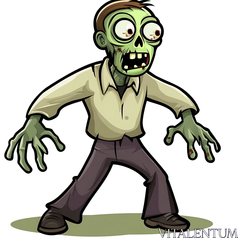 Zombie Cartoon Character AI Image