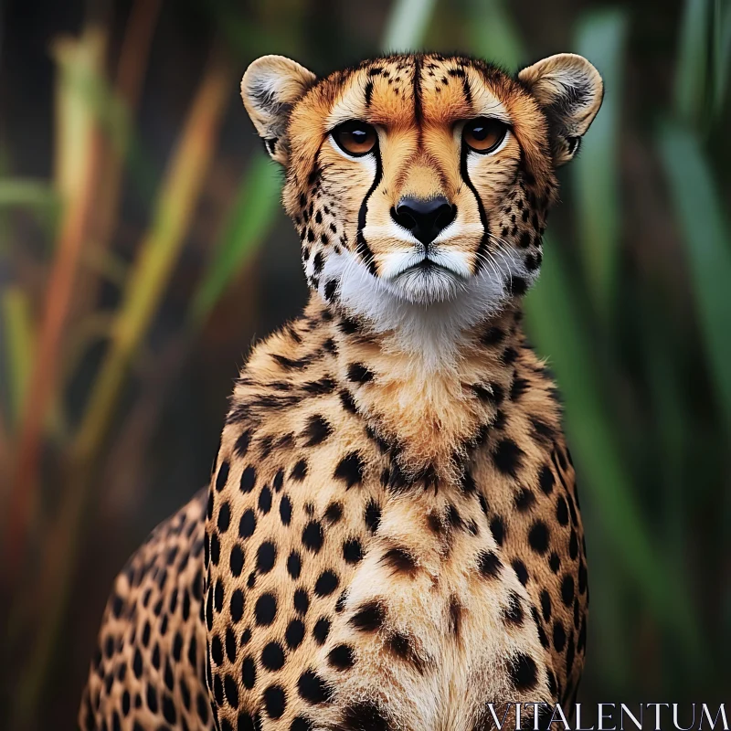 Close-up of a Wild Cheetah AI Image