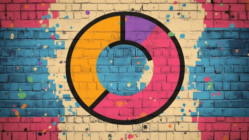 Colorful Circle Graffiti on Brick Wall