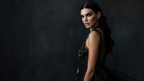 Kendall Jenner in Stunning Black Dress