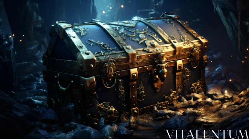 Mysterious Treasure Chest in Cave - A Study in Unreal Engine 5 AI Image