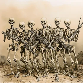 Sepia Skeletons Army: Death March