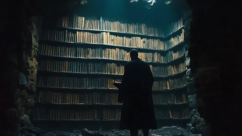 Mysterious Library with Countless Books