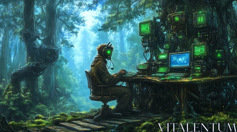 AI ART Cyborg in the Woods: Tech Integration