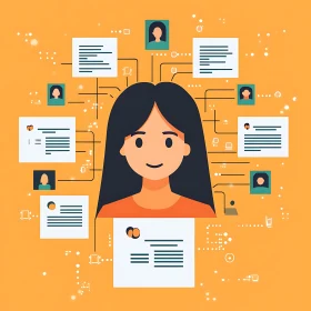 Networked Profile of Woman