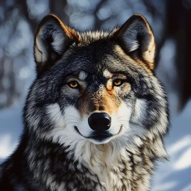 Winter Wolf Close-Up