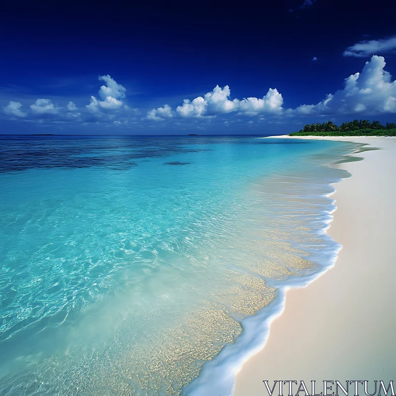 AI ART Tropical Beach Paradise Scene