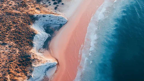 Coastal Pink Sand Beach View