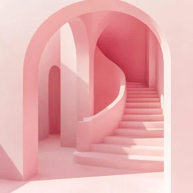 Modern Pink Architectural Interior