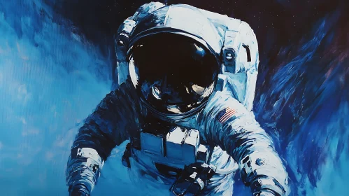 Cosmic Astronaut Painting
