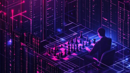 Neon Chess Game