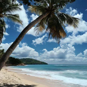 Idyllic Beach Scene with Azure Waters