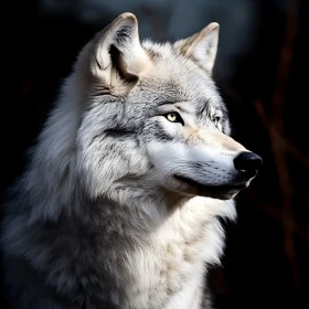 Close-up of a Wild Wolf