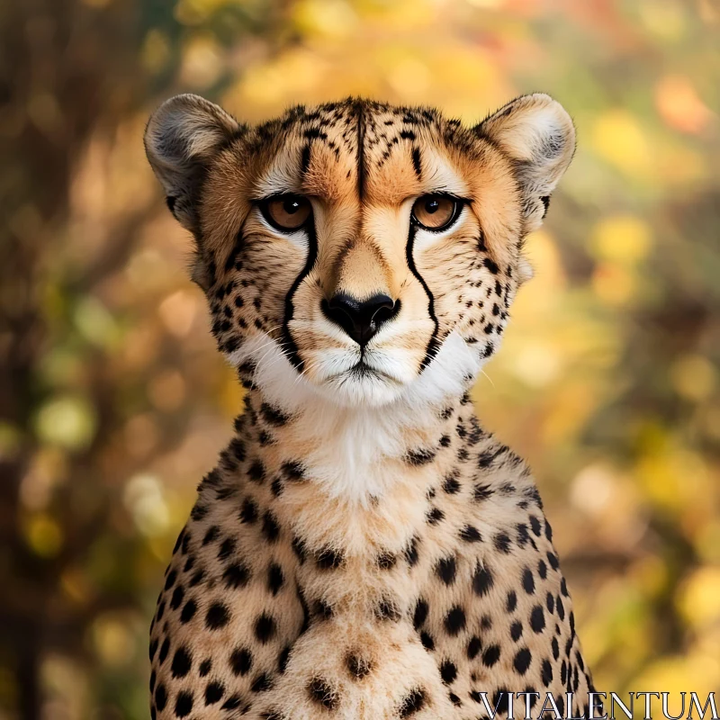 Cheetah Face Close-up AI Image