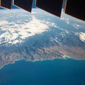 Ocean and Mountains from Above