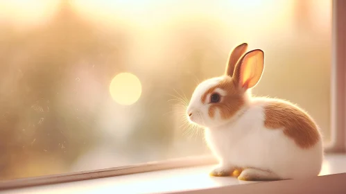Peaceful Rabbit by Window