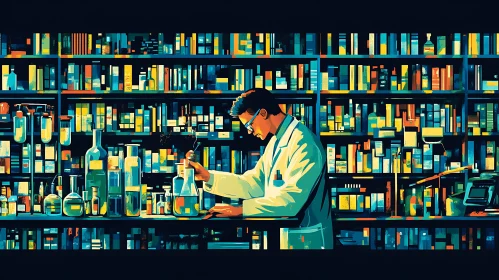 Scientist Conducting Research in Laboratory