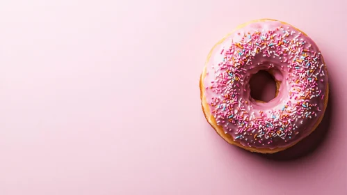 Delicious Donut with Pink Icing