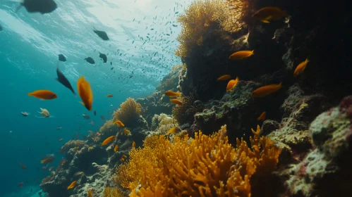 Underwater Coral Reef with Fishes