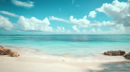 Peaceful Beach Scene with Turquoise Water