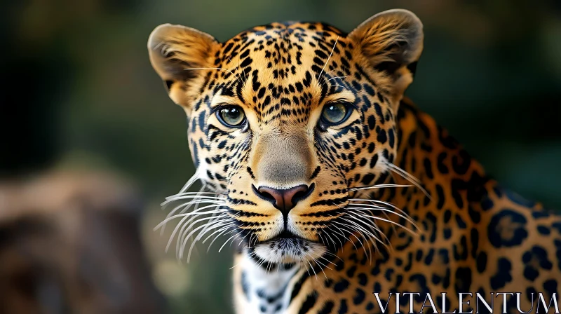 Leopard's Stare: A Wildlife Portrait AI Image