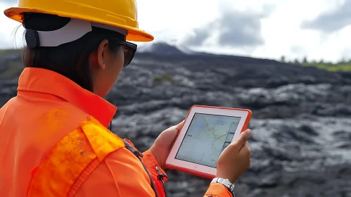 Geological Survey with Digital Tablet