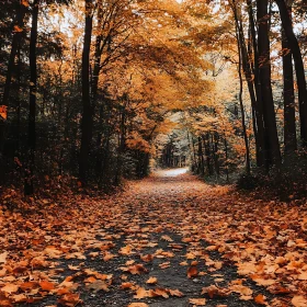 Peaceful Autumn Forest Path