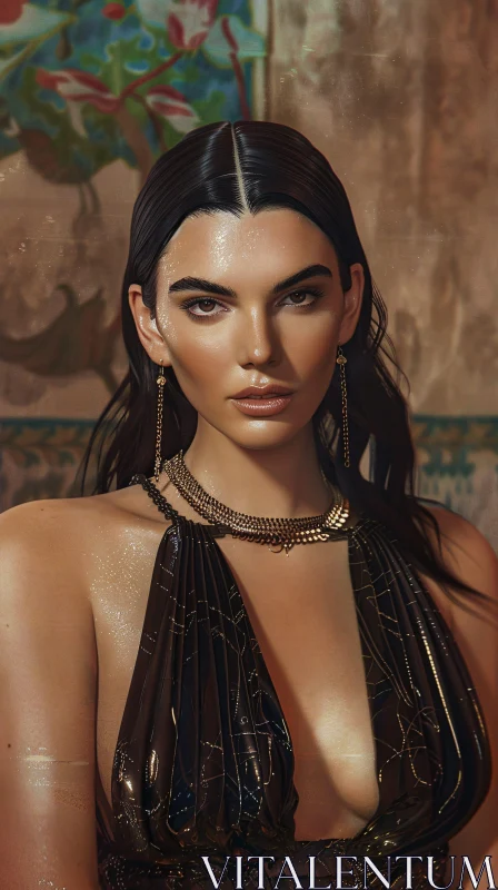 Glamorous Kendall Jenner Fashion Shot AI Image