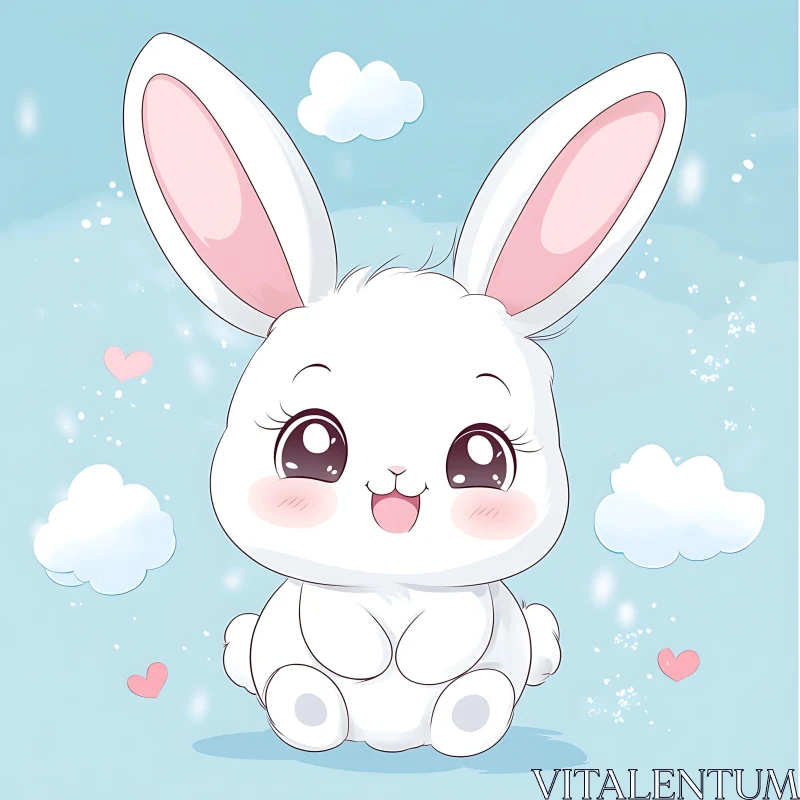 Cute Bunny Character Design AI Image