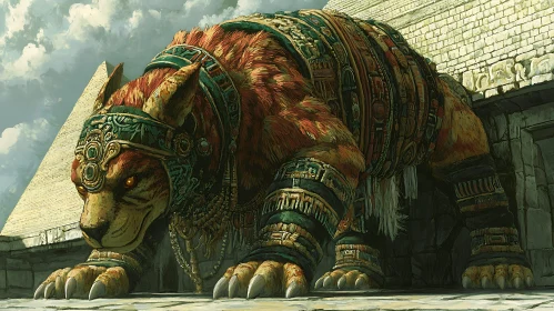 Ornate Feline Guardian of the Ancients