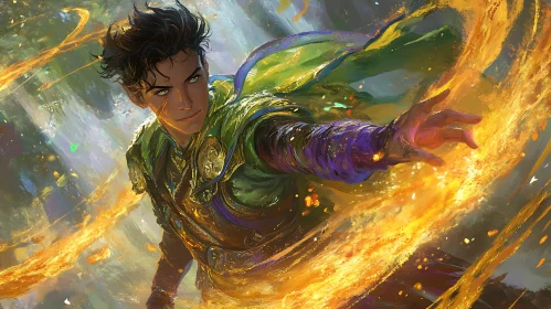 Fantasy Elf with Magical Aura