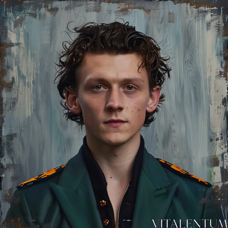 Elegant Portrait of Tom Holland AI Image