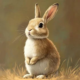 Serene Bunny Art - Animal Portrait