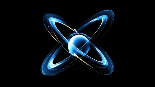 Orbital Glow: A Modern Abstract Composition