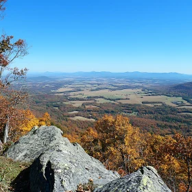 Scenic Autumn Landscape from Mountain Top