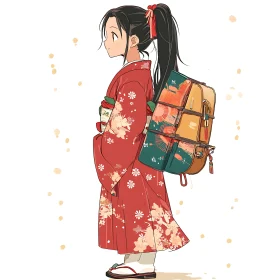 Traditional Kimono Anime Girl