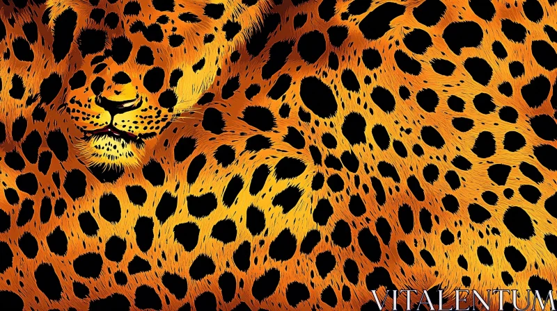 Detailed Leopard Skin Texture AI Image