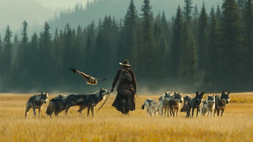 Wilderness Journey with Wolves and Eagle