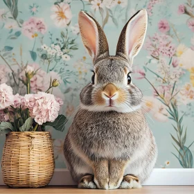 Whimsical Bunny Amidst Blossoms