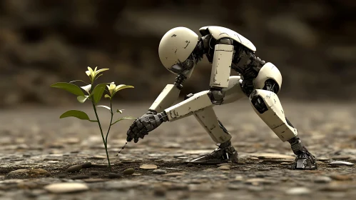 Robot Nurturing Seedling