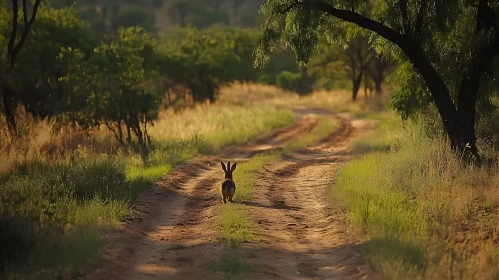 Hare on a Rural Road