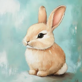 Calm Bunny Painting - Warm Tones