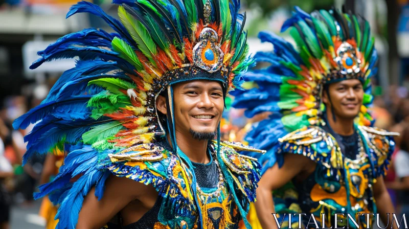 AI ART Feathered Performers in Carnival Celebration