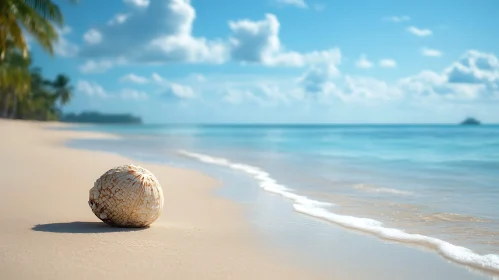 Tropical Beach with Coconut